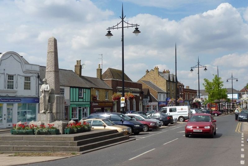 March, Broad Street with War Memorial (on left). Click for full size. March, Broad Street with War Memorial (on left) image. Click for full size.