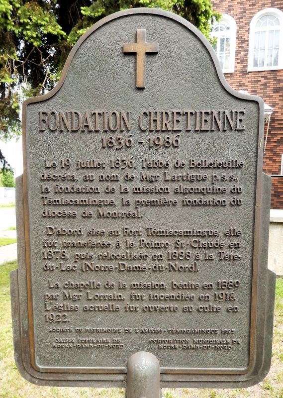 Fondation Chretienne Marker image. Click for full size.