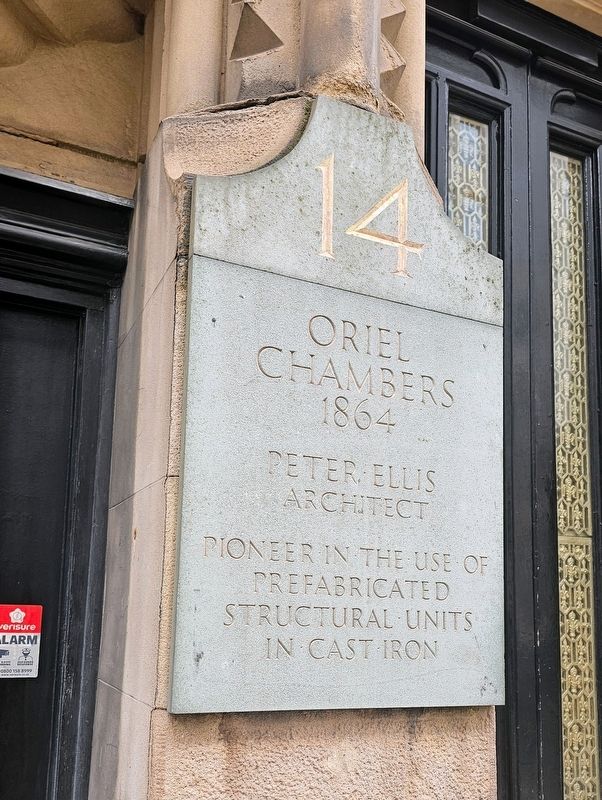 Oriel Chambers Marker, Side One. Click for full size. Oriel Chambers Marker, Side One image. Click for full size.