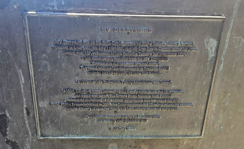 MV Derbyshire Marker image. Click for full size.