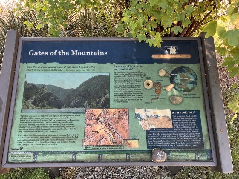Gates of the Mountains Marker. Click for full size. Gates of the Mountains Marker image. Click for full size.