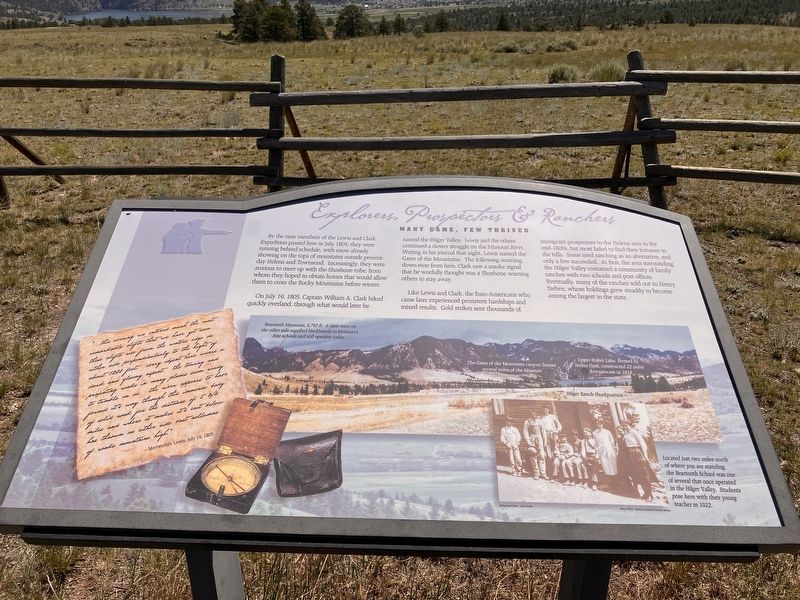 Explorers, Prospectors & Ranchers Marker image. Click for full size.