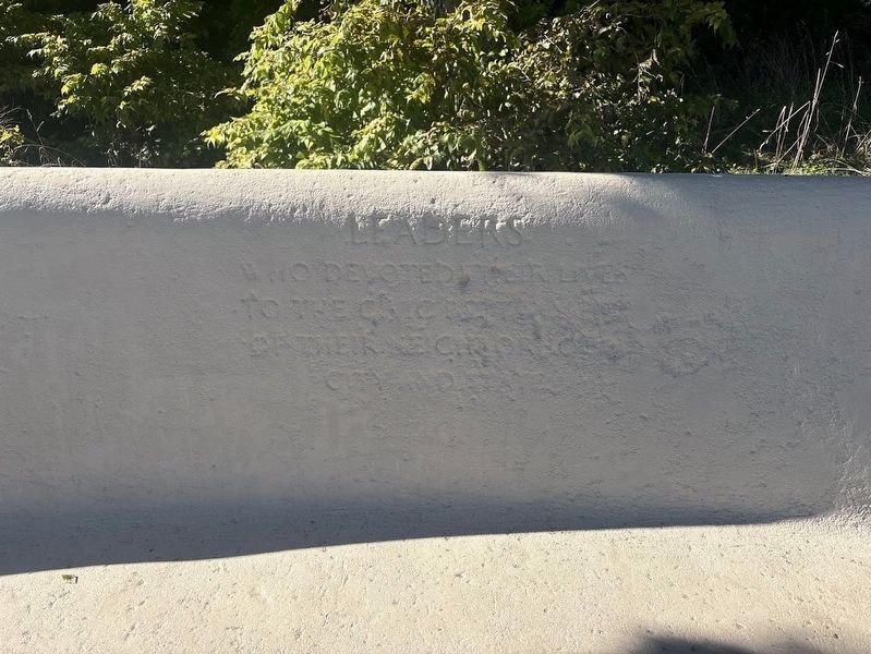Cheney-Goode Memorial bench inscription image. Click for full size.