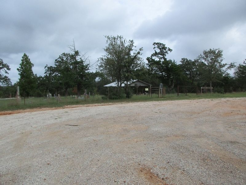 Antioch Cemetery and marker image. Click for full size.