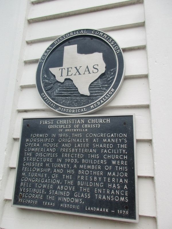 First Christian Church of Smithville Marker image. Click for full size.