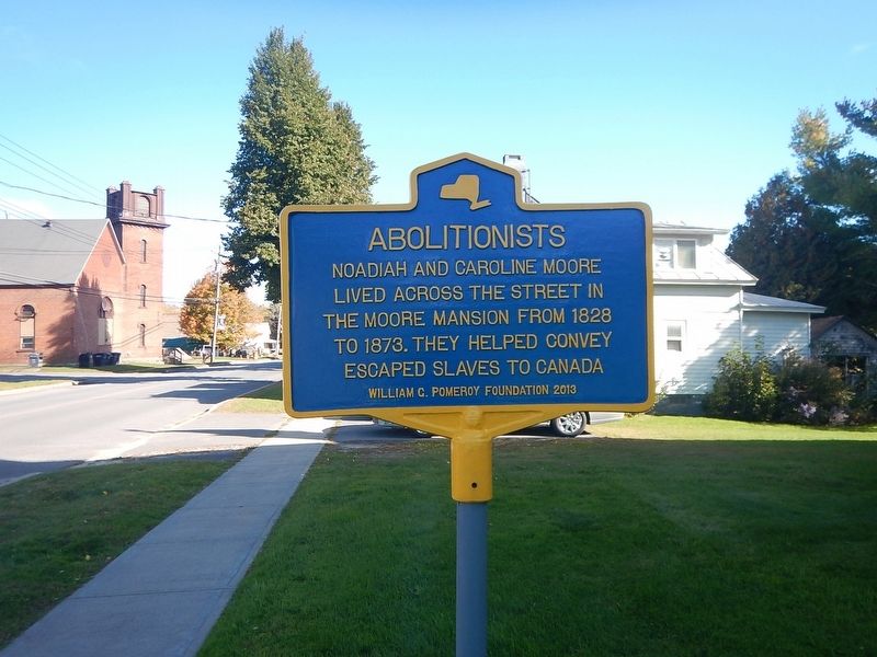 Abolitionists Marker. Click for full size. Abolitionists Marker image. Click for full size.