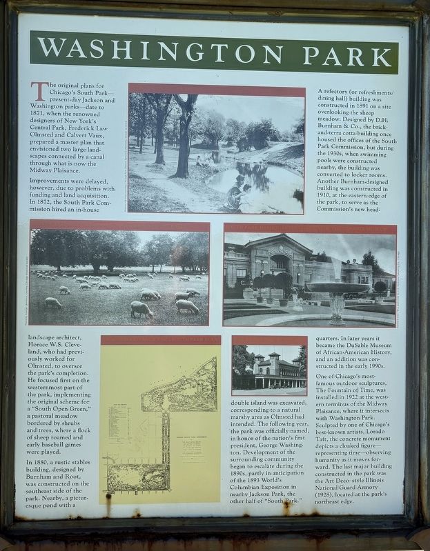 Washington Park Marker image. Click for full size.