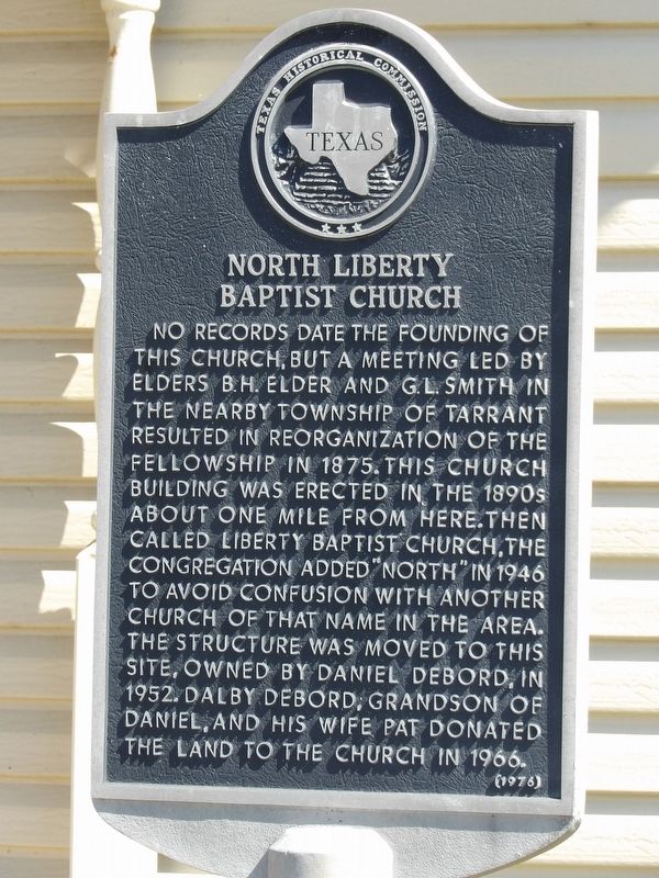 North Liberty Baptist Church Marker image. Click for full size.