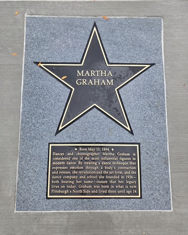 Martha Graham Marker image. Click for full size.
