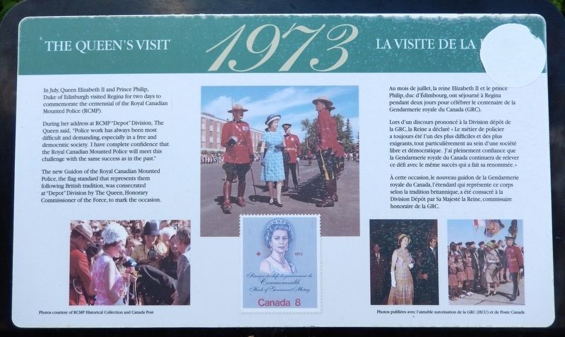 The Queen's Visit 1973 / La visite de la Reine 1973 Marker image. Click for full size.