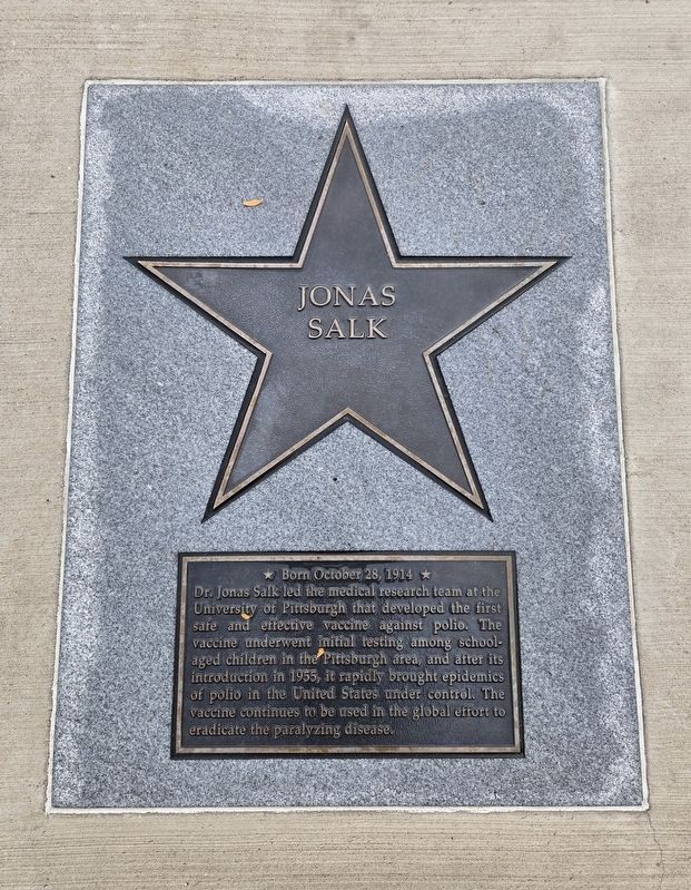 Jonas Salk Marker image. Click for full size.