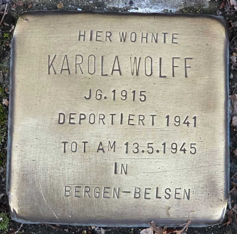 Karola Wolff Marker. Click for full size. Karola Wolff Marker image. Click for full size.