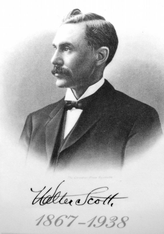 Marker detail: Walter Scott. Click for full size. Marker detail: Walter Scott image. Click for full size.