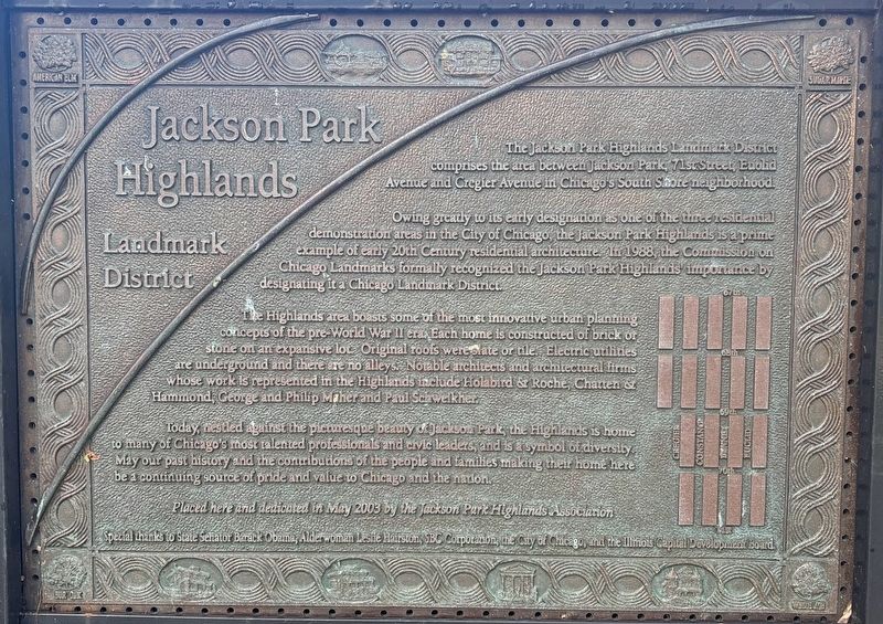 Jackson Park Highlands Marker image. Click for full size.