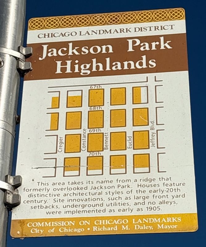 Jackson Park Highlands Marker image. Click for full size.