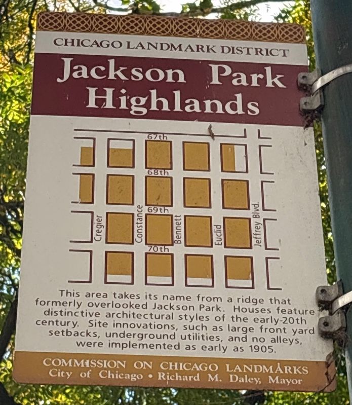 Jackson Park Highlands Marker image. Click for full size.