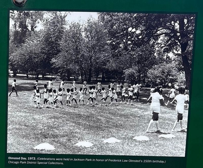 The marker's inset photo of children at Olmsted Day 1972 image. Click for full size.