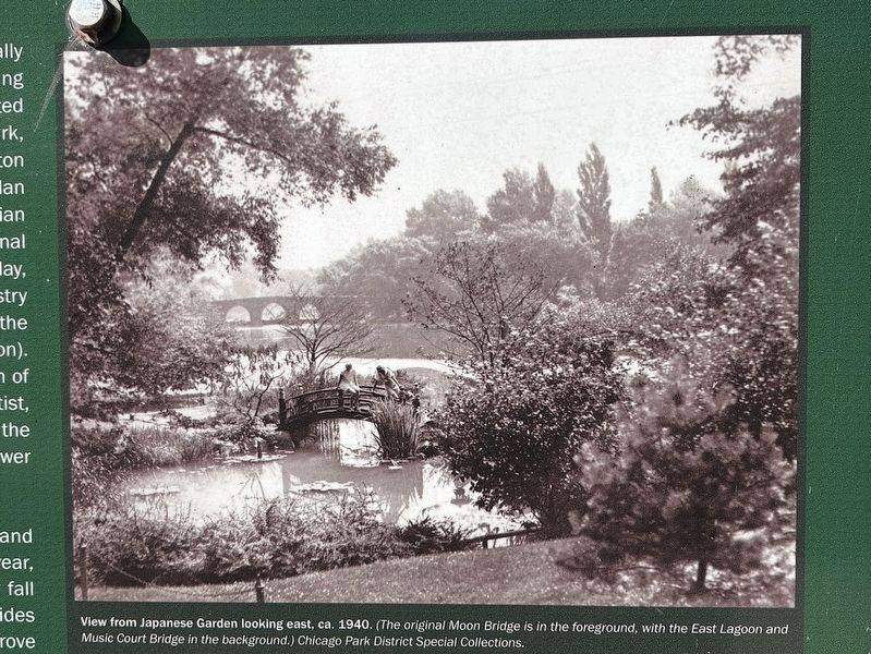 Inset historical photo of the Japanese Garden image. Click for full size.