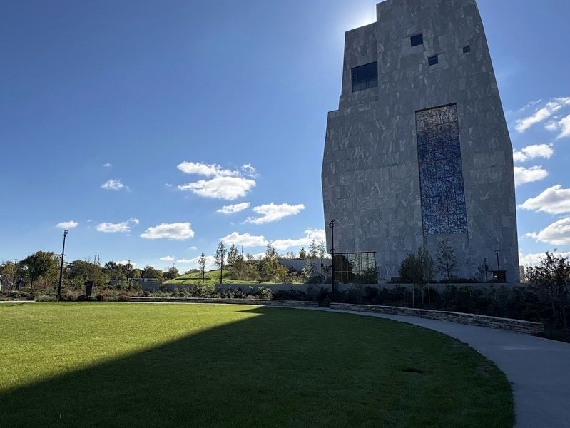 View of the Obama Center near the marker. Click for full size. View of the Obama Center near the marker image. Click for full size.