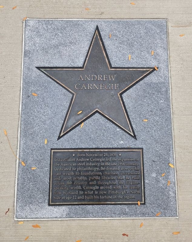 Andrew Carnegie Marker image. Click for full size.