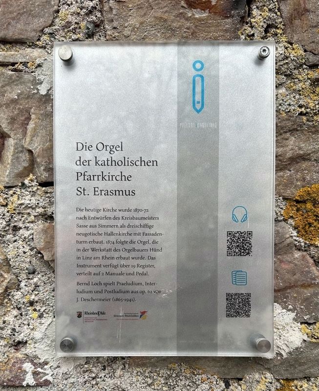 The Organ of the St. Erasmus Parish Catholic Church Marker image. Click for full size.