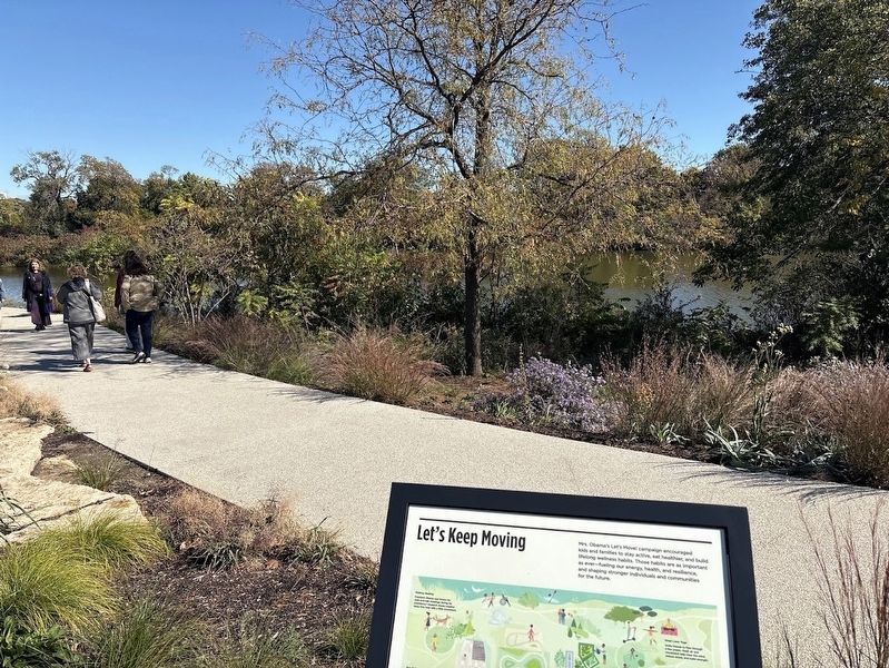 Let's Keep Moving Marker near the lagoon at Jackson Park image. Click for full size.