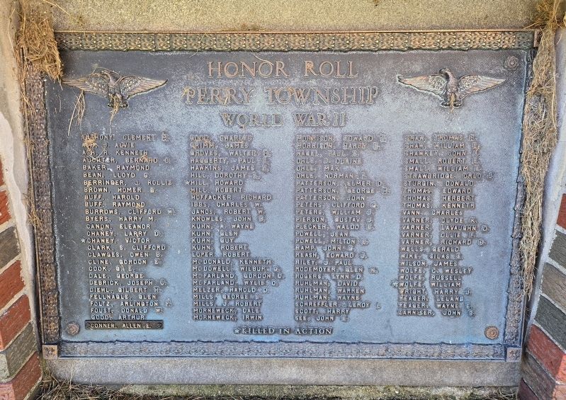 Perry Township Honor Roll Marker image. Click for full size.