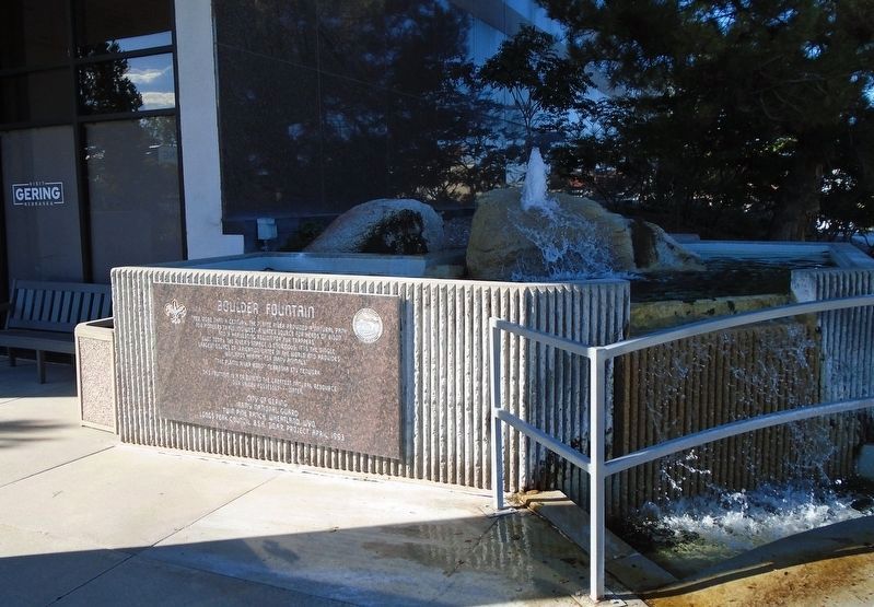 Boulder Fountain and Marker. Click for full size. Boulder Fountain and Marker image. Click for full size.